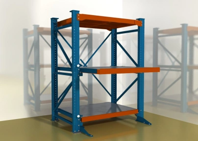 Стеллаж с выкатными платформами